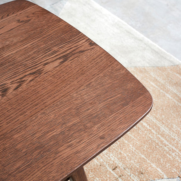 English Elm Center Table Solid Oak Wood Coffee Table With Two-Tier Storage, Walnut Finish, Easy Assembly, 80 Cm W1283P146707