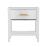 Hearth and Haven Wooden Nightstand with a Drawer and An Open Storage, End Table For Bedroom WF315393AAK