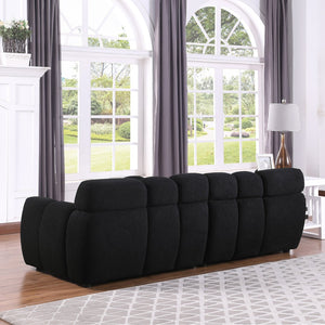 English Elm 102 Inch Linen Modular Sectional Sofa with Hidden Storage and Cloud Cushion Comfort W1099S00102