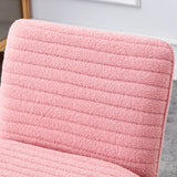 English Elm Modern Minimalist Pink Plush Fabric Single Person Sofa Chair With Golden Metal Legs. Suitable For Living Room, Bedroom, Club, Comfortable Cushioned Single Person Leisure Sofa