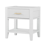 Hearth and Haven Wooden Nightstand with a Drawer and An Open Storage, End Table For Bedroom WF315393AAK