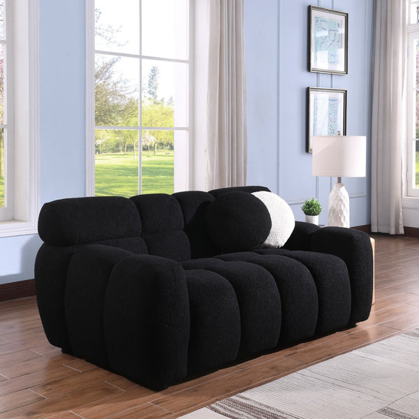 English Elm 102 Inch Linen Modular Sectional Sofa with Hidden Storage and Cloud Cushion Comfort W1099S00102