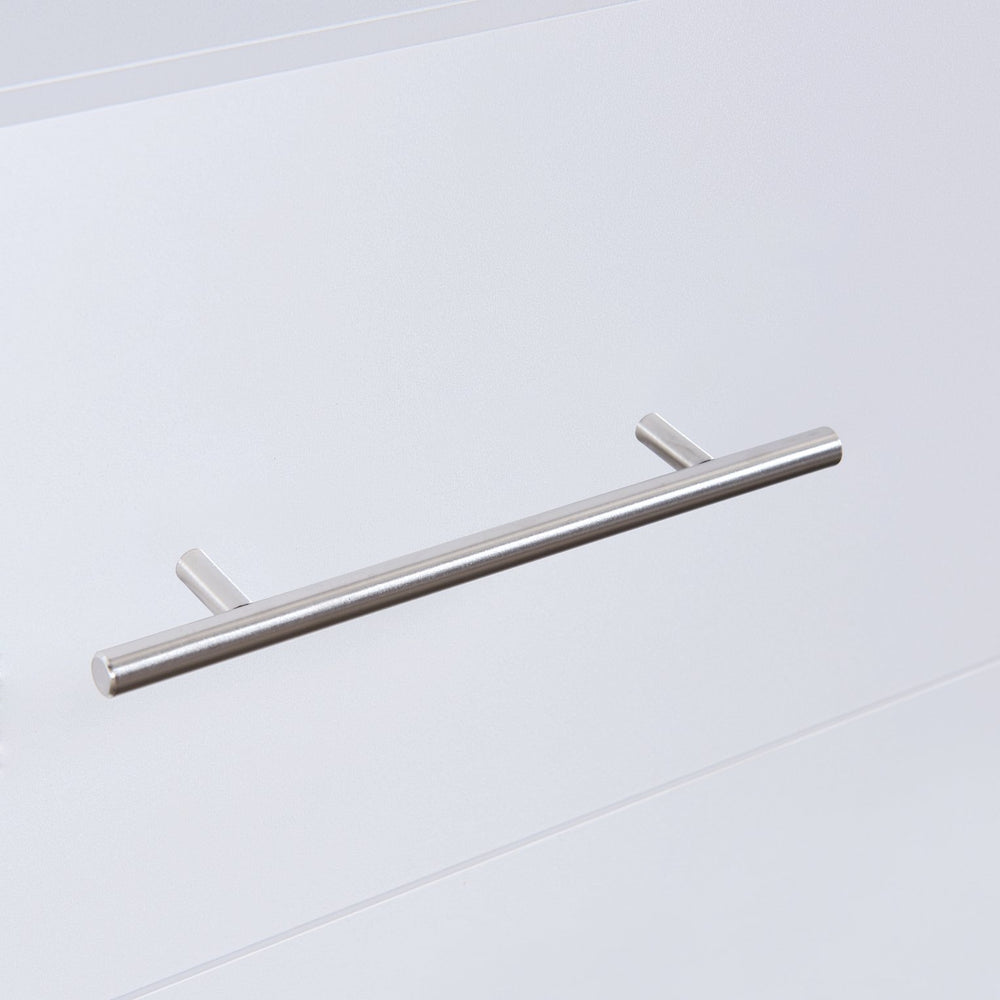 English Elm Twin Murphy Bed with Shelves Drawers Wardrobe & Fold-Down Desk White — Space-Saving Modern Guest Solution GX002022AAK