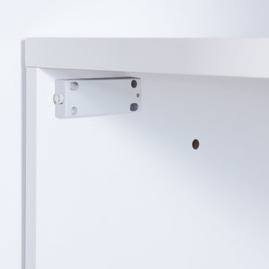 English Elm Twin Murphy Bed with Shelves Drawers Wardrobe & Fold-Down Desk White — Space-Saving Modern Guest Solution GX002022AAK