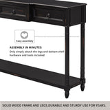 English Elm Trexm Console Table Sofa Table With Drawers For Entryway With Projecting Drawers and Long Shelf (Espresso, Old Sku: Wf189574Aab)