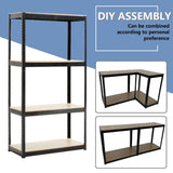 Hearth and Haven Zinc 59" Storage Rack with 4 Adjustable Shelves, Black W1790120271