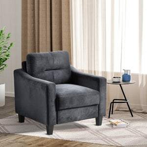 English Elm Couch Compact Velvet Loveseat - Stylish Mid-Century Modern Seating For Small Spaces & Offices W2121137529
