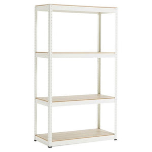 Hearth and Haven Zinc 59" Storage Rack with 4 Adjustable Shelves, White W1790120272