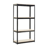 Hearth and Haven Zinc 59" Storage Rack with 4 Adjustable Shelves, Black W1790120271