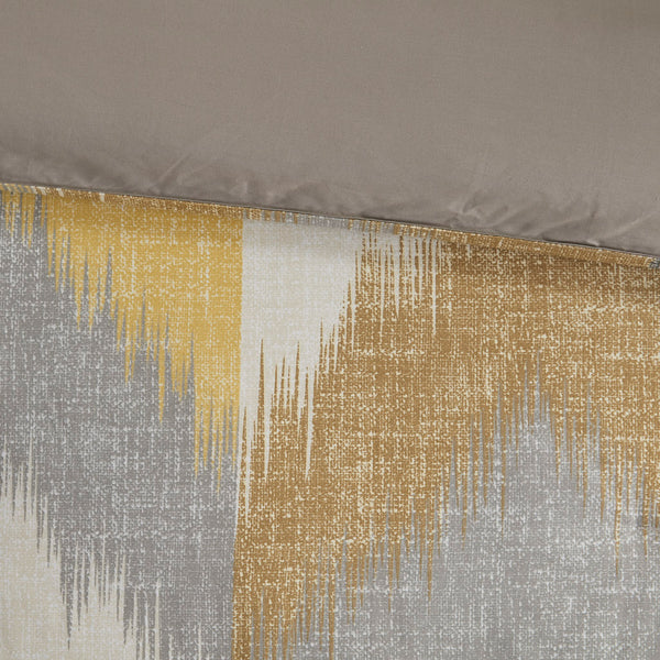 English Elm Full/Queen INK+IVY Alpine Comforter Mini Set - 3pc Cotton Ikat Chevron Bedding, OEKO-TEX, Antimicrobial Protection B03596443