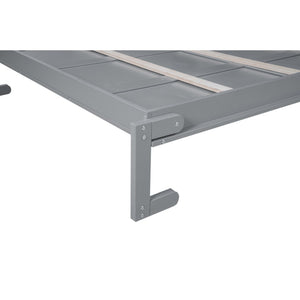 English Elm Queen Murphy Wall Bed with Side Shelving and Led Strip Light for Studio Spaces LP000695AAE-1