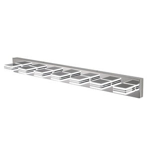 English Elm (same as W1340142519) Chrome 7-light Led Vanity Bar Acrylic Shades Bathroom Mirror Wall Fixture W1340P206808