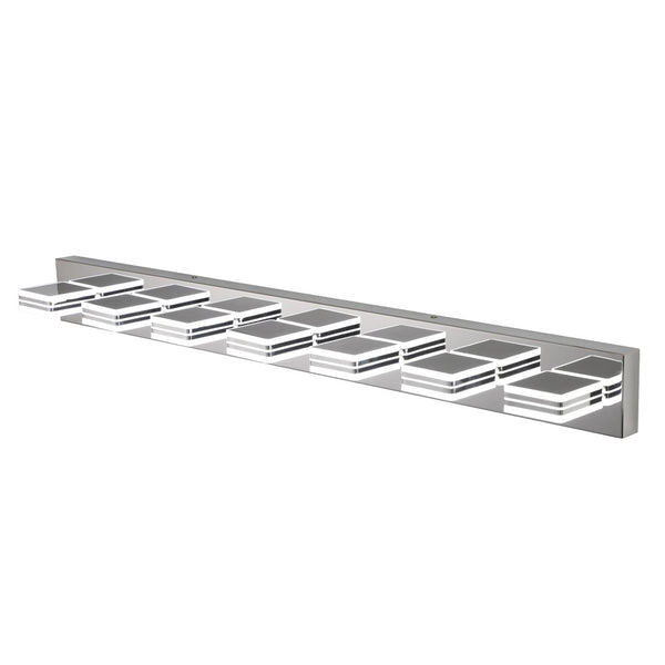 English Elm (same as W1340142519) Chrome 7-light Led Vanity Bar Acrylic Shades Bathroom Mirror Wall Fixture W1340P206808