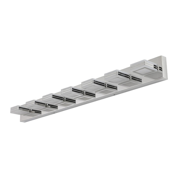 English Elm (same as W1340142519) Chrome 7-light Led Vanity Bar Acrylic Shades Bathroom Mirror Wall Fixture W1340P206808