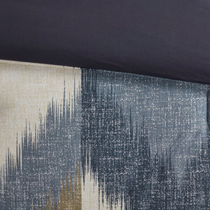 English Elm Full/Queen INK+IVY Alpine Comforter Mini Set - 200TC Cotton Ikat Chevron, OEKO‑TEX, Antimicrobial Freshness Protection B03596436