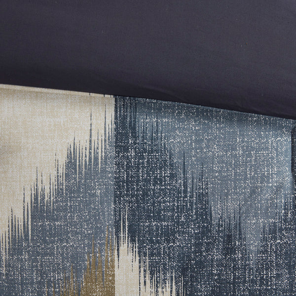 English Elm Full/Queen INK+IVY Alpine Comforter Mini Set - 200TC Cotton Ikat Chevron, OEKO‑TEX, Antimicrobial Freshness Protection B03596436