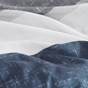 English Elm Stripe Comforter Set With Sheets - Modern Blue/Grey Cal King Bedding For A Stylish Bedroom Makeover B03599096-GIGA