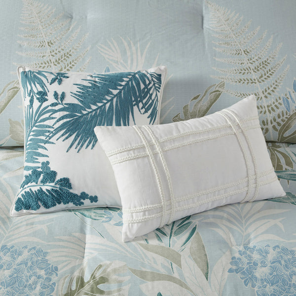 English Elm 6 Harbor House Kiawah Island Oversized Cotton Comforter Set with Coastal Print, Hypoallergenic, OEKO-TEX treated Blue 20.87 L x 22.83 W x 11.02 H B035128766