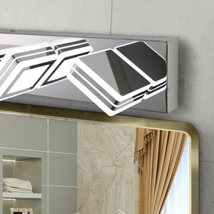 English Elm (same as W1340142519) Chrome 7-light Led Vanity Bar Acrylic Shades Bathroom Mirror Wall Fixture W1340P206808