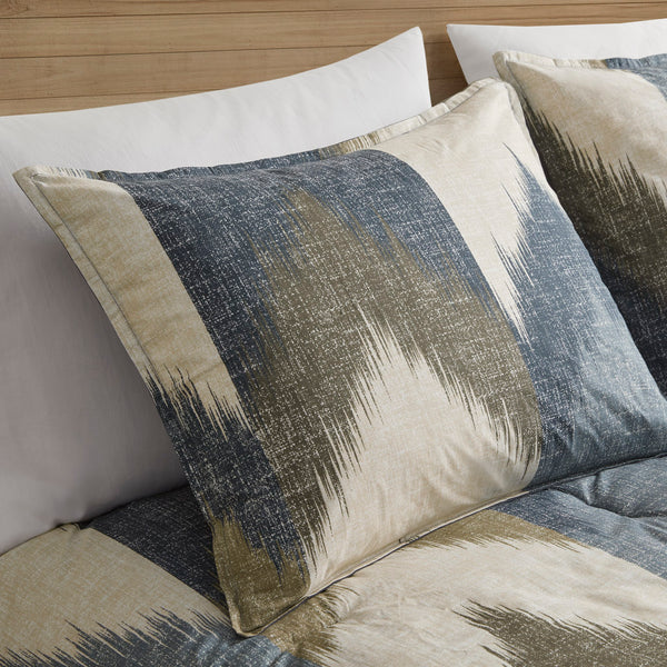 English Elm King/Cal King INK+IVY Alpine 3-Piece Comforter Mini Set with Ikat Chevron Cotton, OEKO-TEX Safety & Antimicrobial Freshness Protection B03596437