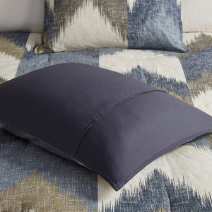 English Elm King/Cal King INK+IVY Alpine 3-Piece Comforter Mini Set with Ikat Chevron Cotton, OEKO-TEX Safety & Antimicrobial Freshness Protection B03596437