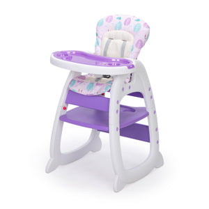 English Elm Convertible Purple High Chair for Babies to 6Y | Adjustable Recline, Removable Tray & Safety Belt W2181P147619