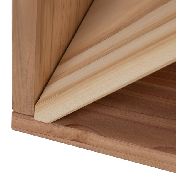 English Elm Set of 2 Rustic Fir Wood 24-Bottle Wine Racks — Stackable Wine Storage Cubes for Bar, Kitchen Cellar organization W2181P147514