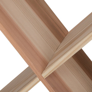 English Elm Set of 2 Rustic Fir Wood 24-Bottle Wine Racks — Stackable Wine Storage Cubes for Bar, Kitchen Cellar organization W2181P147514