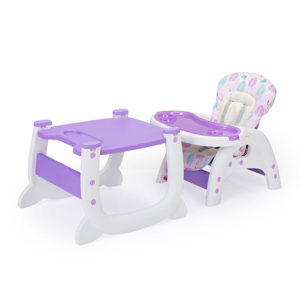 English Elm Convertible Purple High Chair for Babies to 6Y | Adjustable Recline, Removable Tray & Safety Belt W2181P147619