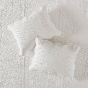 English Elm 3 Piece Madison Park Tuscany Reversible Scalloped Edge Quilt Set King/Cal King White - Cozy, Antimicrobial Cotton Blend B03597388