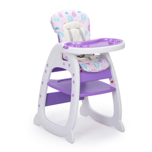 English Elm Convertible Purple High Chair for Babies to 6Y | Adjustable Recline, Removable Tray & Safety Belt W2181P147619