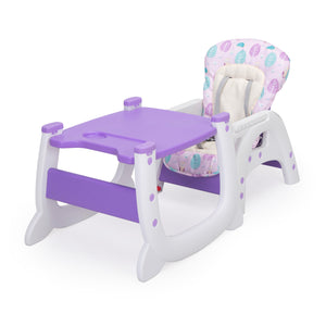 English Elm Convertible Purple High Chair for Babies to 6Y | Adjustable Recline, Removable Tray & Safety Belt W2181P147619
