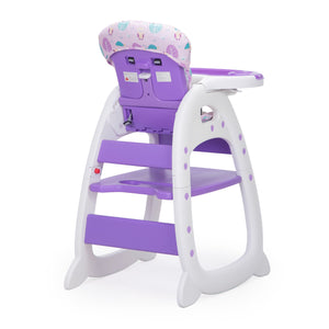 English Elm Convertible Purple High Chair for Babies to 6Y | Adjustable Recline, Removable Tray & Safety Belt W2181P147619