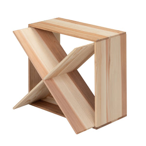 English Elm Set of 2 Rustic Fir Wood 24-Bottle Wine Racks — Stackable Wine Storage Cubes for Bar, Kitchen Cellar organization W2181P147514