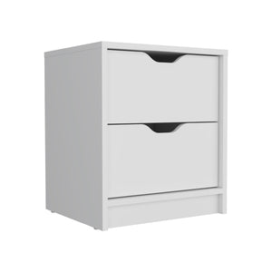 English Elm Bennett White 2-Piece Bedroom Set with Dresser & Nightstand, Smooth-Glide Drawers, Elegant Storage B092S00191