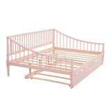 Hearth and Haven Full Size Daybed with Trundle and Support Legs GX002028AAH