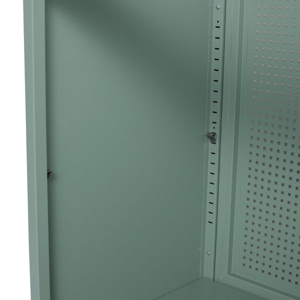 English Elm 30 Inch Steel Freestanding Bathroom Vanity Base with Perforated Doors Industrial Style W999P146149
