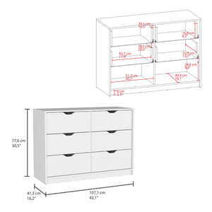 English Elm Bennett White 2-Piece Bedroom Set with Dresser & Nightstand, Smooth-Glide Drawers, Elegant Storage B092S00191