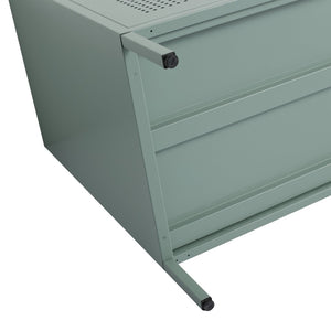English Elm 30 Inch Steel Freestanding Bathroom Vanity Base with Perforated Doors Industrial Style W999P146149