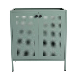 English Elm 30 Inch Steel Freestanding Bathroom Vanity Base with Perforated Doors Industrial Style W999P146149