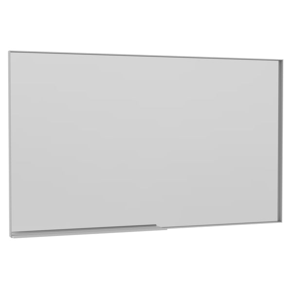 English Elm 60*36" Oversized Modern Rectangle Bathroom Mirror with Sleek Aluminum Frame Removable Tray for Versatile Mounting Silver W708140625