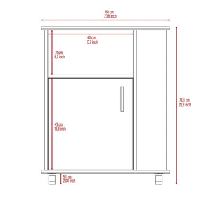 English Elm Clayton Black Wengue Lower Microwave Cabinet with Four Open Shelves, Locking Casters & Storage B128P148900