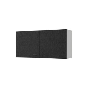 English Elm Oklahoma Multicolor Wall Cabinet Two Door 39.3"W x 19.3"H Particle Board Storage, Easy Assembly, Space-Saving Design B128P148778