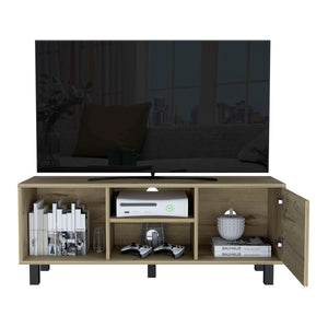 English Elm Rome Light Oak TV Stand for TVs up to 43" with Drawer, Open Shelves & Large Display Shelf, Compact Contemporary Design B128P148799