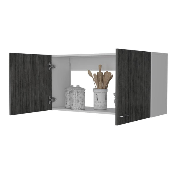 English Elm Oklahoma Wall Cabinet Two Doors – Space-Saving Particleboard Storage 39.3"W x 19.3"H Sleek Design Multicolor 42 L x 24 W x 4 H B128P148777