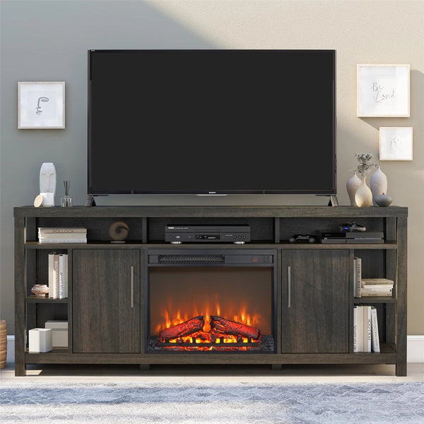 English Elm 23 Inch Electric Fireplace Insert with Log Set Led Flame Remote and Overheat Protection W1769103308