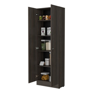 English Elm Virginia Double Door Storage Cabinet with 5 Adjustable Shelves, 70.8"H x 23.6"W x 11.8"D Multicolor Particle Board Durable Design B128P148834