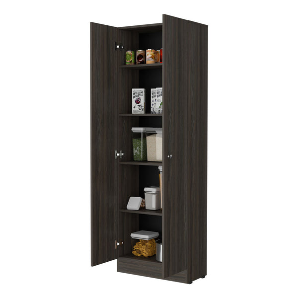 English Elm Virginia Double Door Storage Cabinet with 5 Adjustable Shelves, 70.8"H x 23.6"W x 11.8"D Multicolor Particle Board Durable Design B128P148834