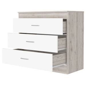 English Elm Cambridge Three Drawers Dresser with Wenge Finish, Engineered Wood, Space-Saving Design & Easy Assembly Multicolor 36 L x 20 W x 7 H B128P148680