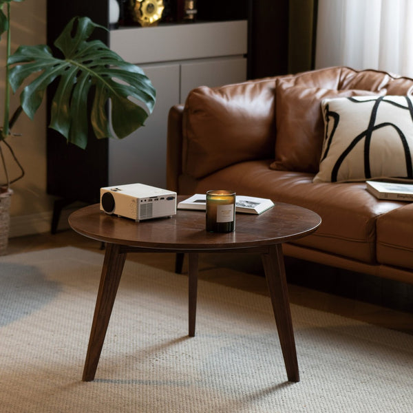 English Elm Center Solid Oak Square Coffee Table Walnut Finish Low Profile Living Room Accent W1283P147830